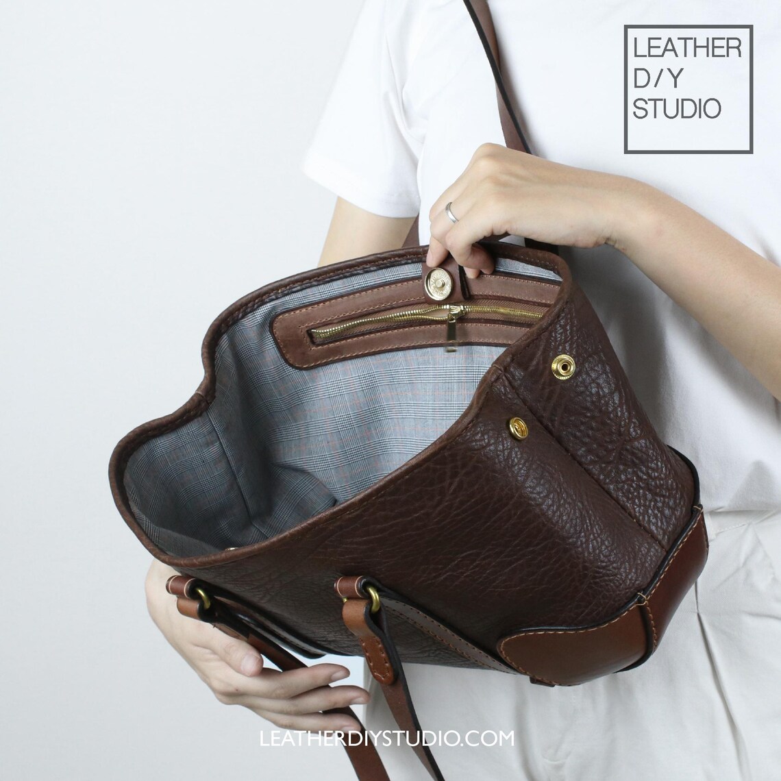 图片[3]-手工皮具图纸 托特包ls086-皮圈圈手工皮具图纸