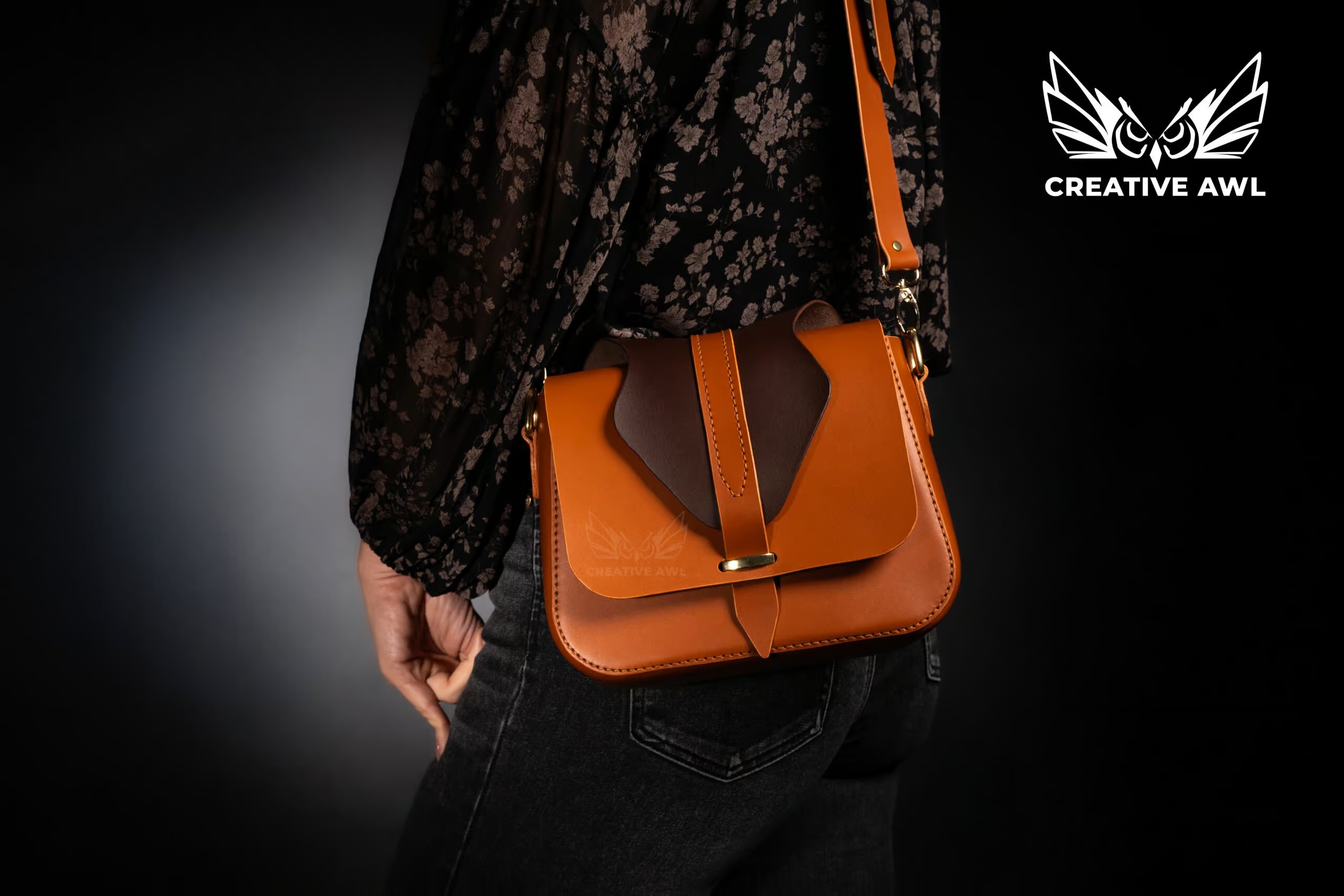 图片[2]-手工皮具图纸 单肩包ca217-皮圈圈手工皮具图纸