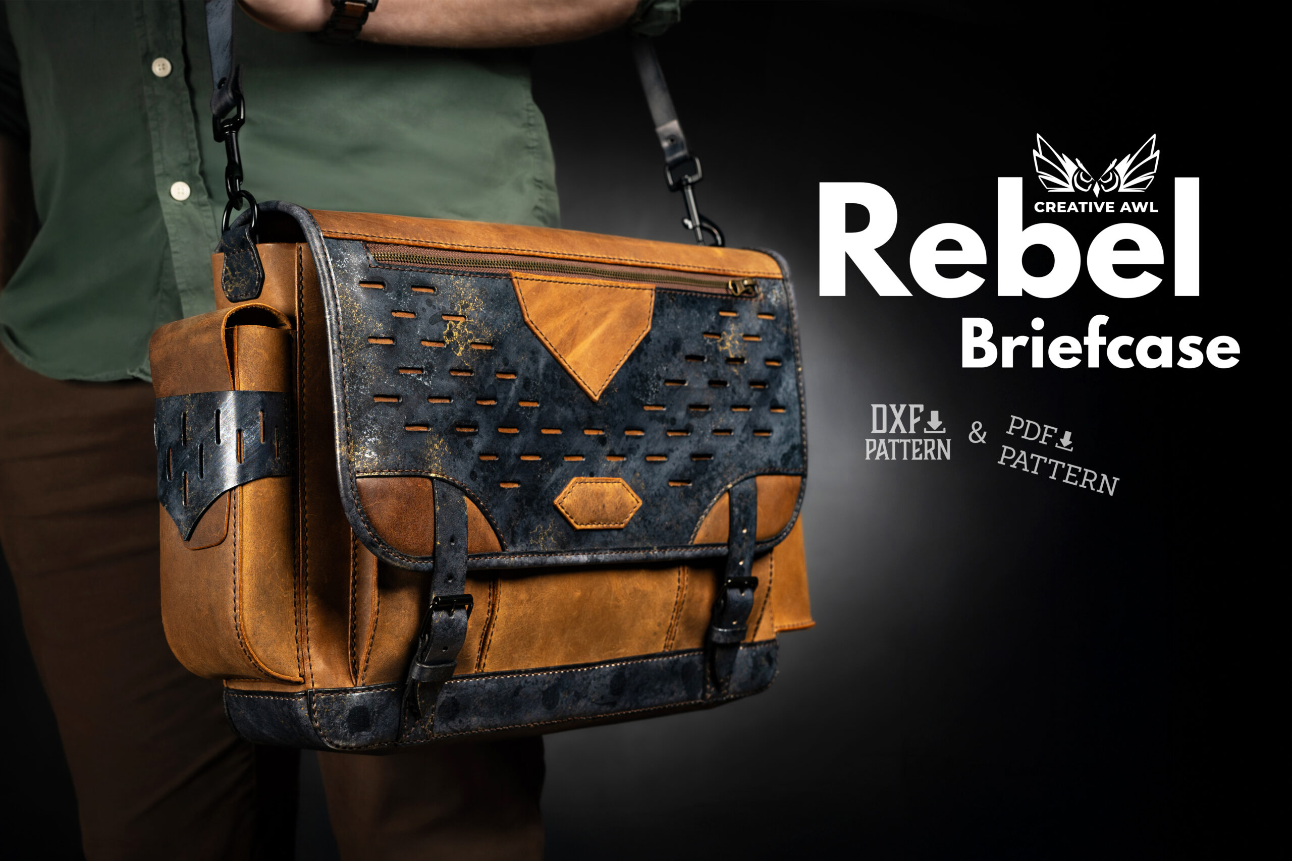 图片[3]-手工皮具图纸 公文包ca218-皮圈圈手工皮具图纸