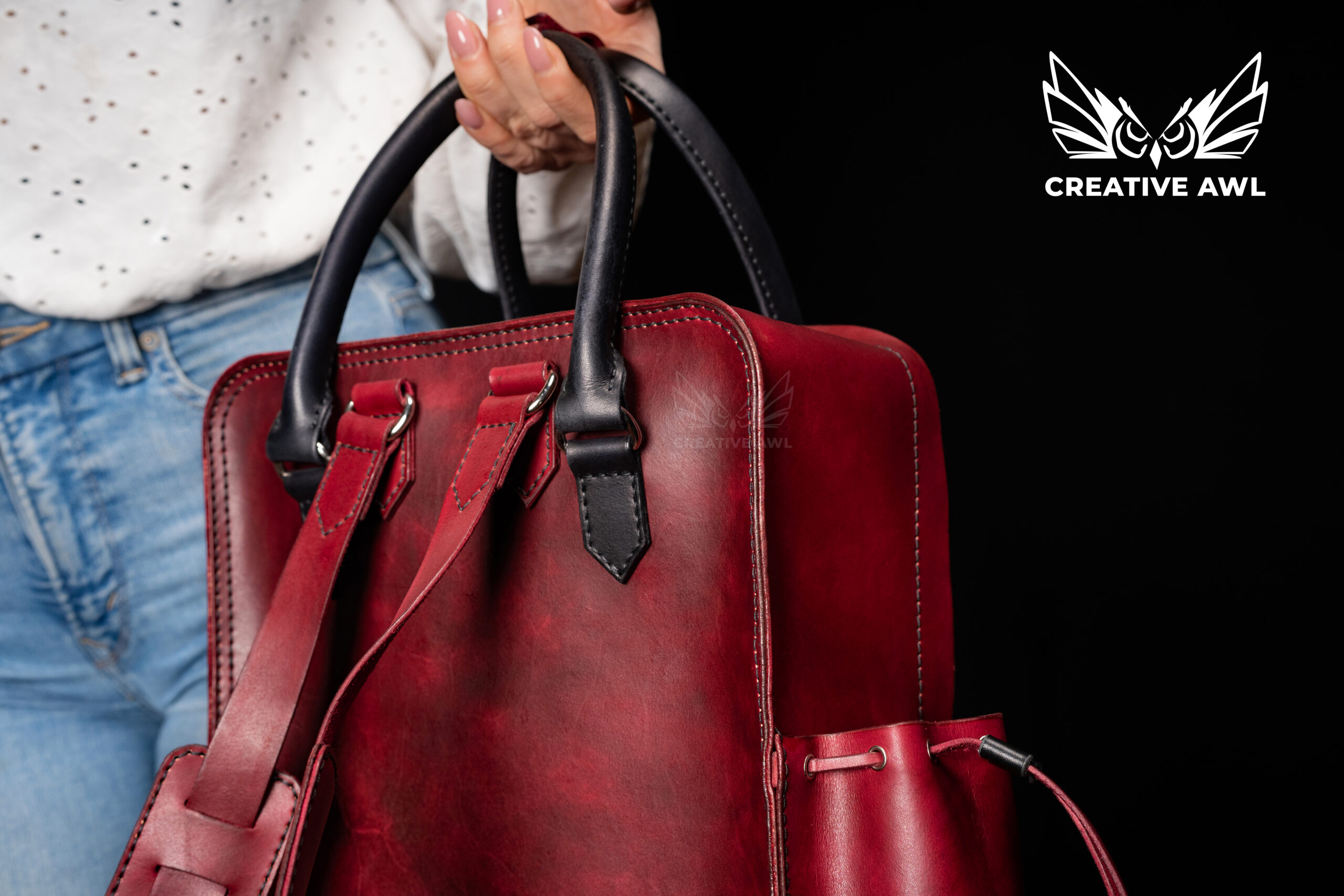 图片[2]-手工皮具图纸 手提挎包ca219-皮圈圈手工皮具图纸