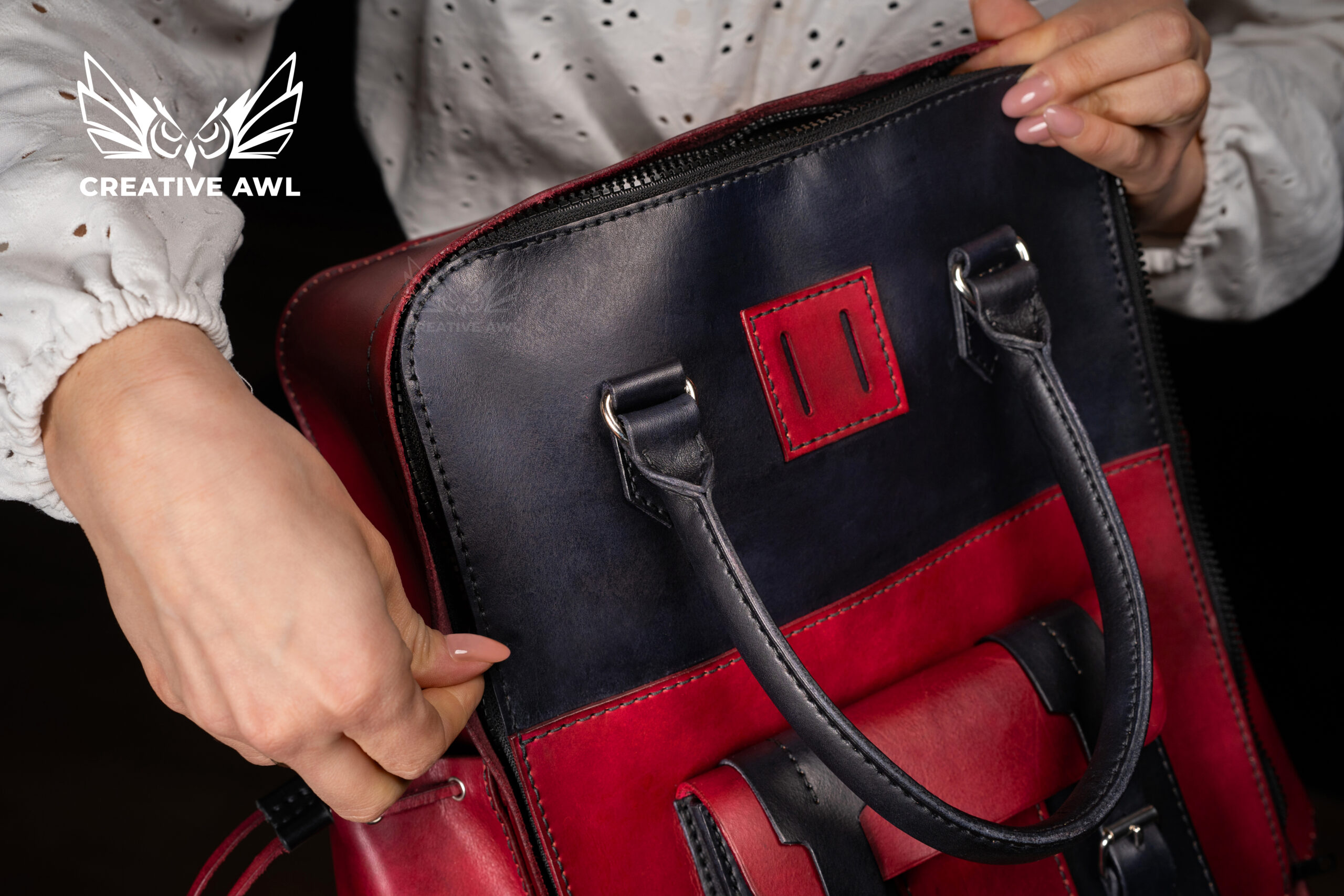 图片[3]-手工皮具图纸 手提挎包ca219-皮圈圈手工皮具图纸