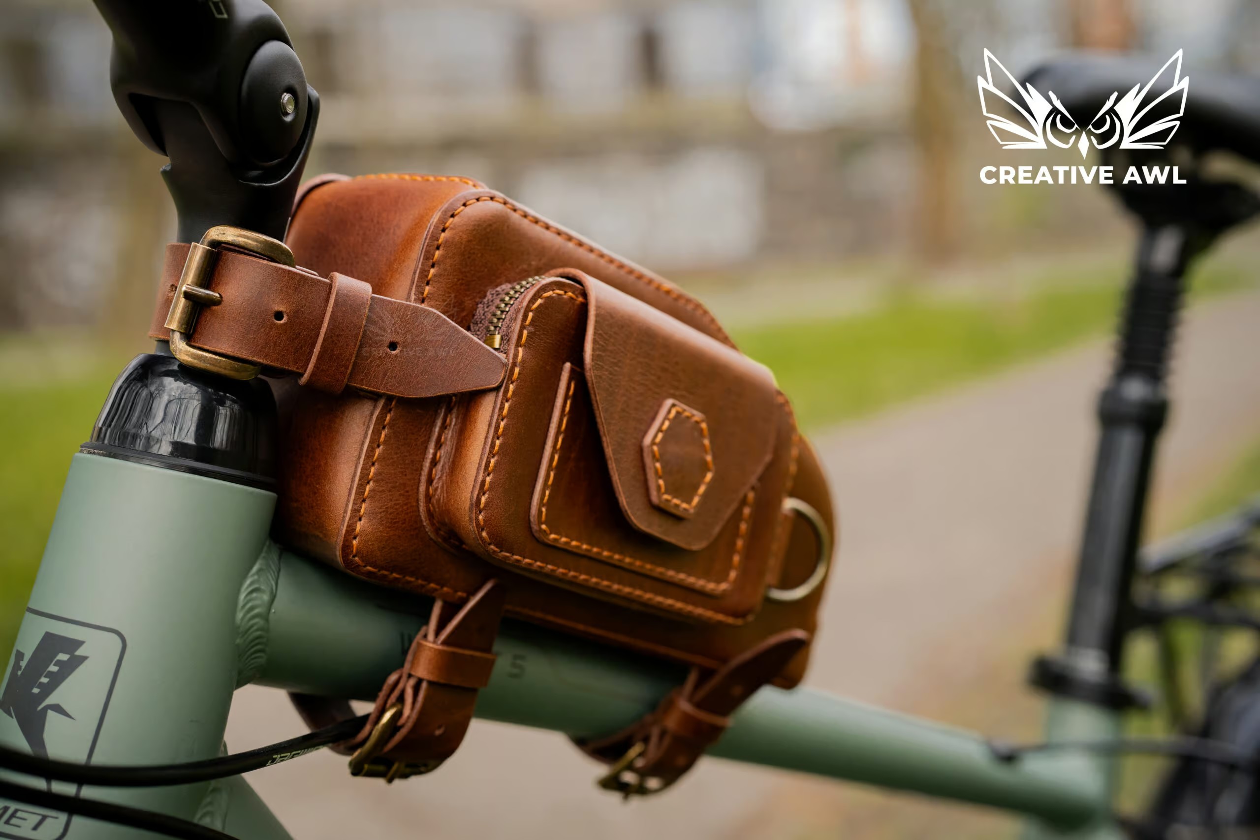 图片[2]-手工皮具图纸 自行车挂包ca227-皮圈圈手工皮具图纸