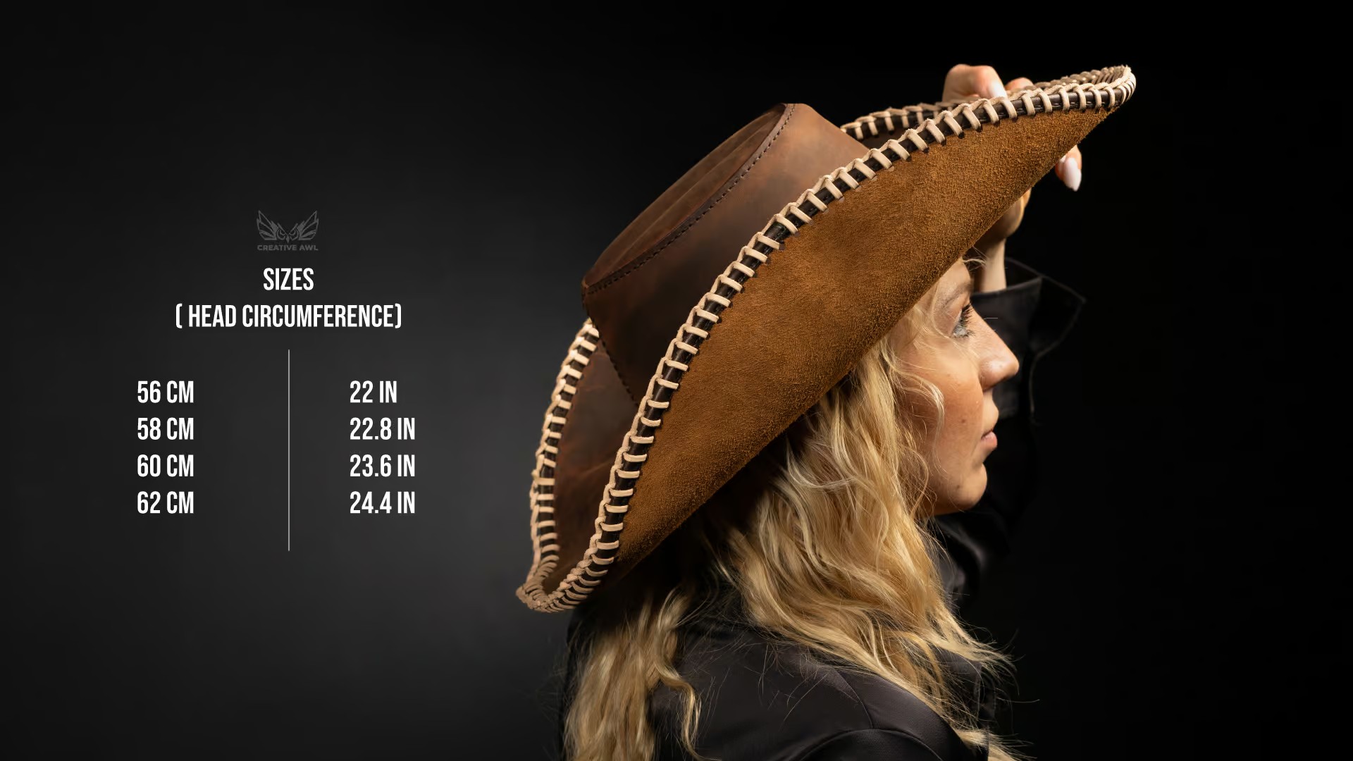 图片[3]-手工皮具图纸 黄石牛仔帽ca229-皮圈圈手工皮具图纸