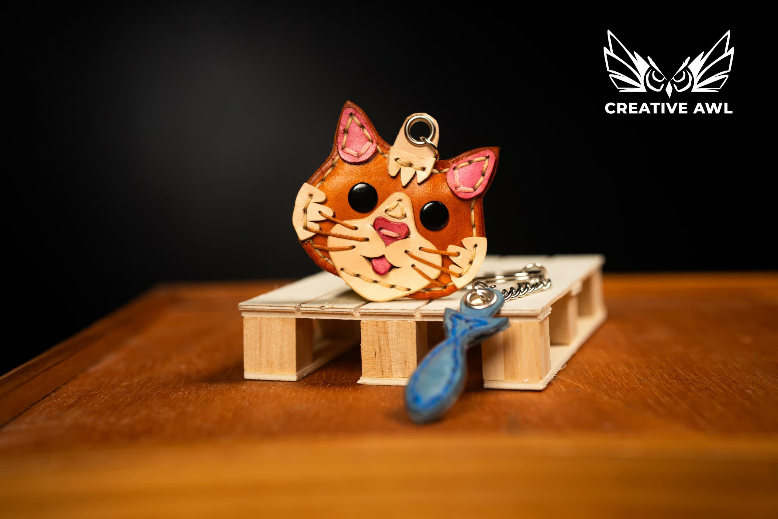 图片[2]-手工皮具图纸 喵和汪挂件ca231-皮圈圈手工皮具图纸