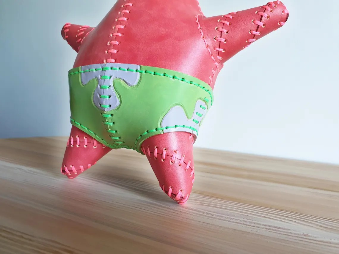 图片[2]-手工皮具图纸 派大星玩偶PDF版型mw004-皮圈圈手工皮具图纸