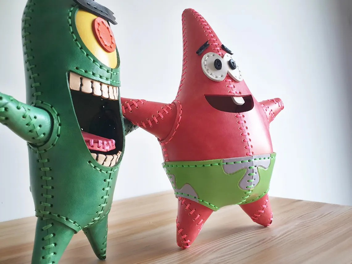 图片[3]-手工皮具图纸 派大星玩偶PDF版型mw004-皮圈圈手工皮具图纸