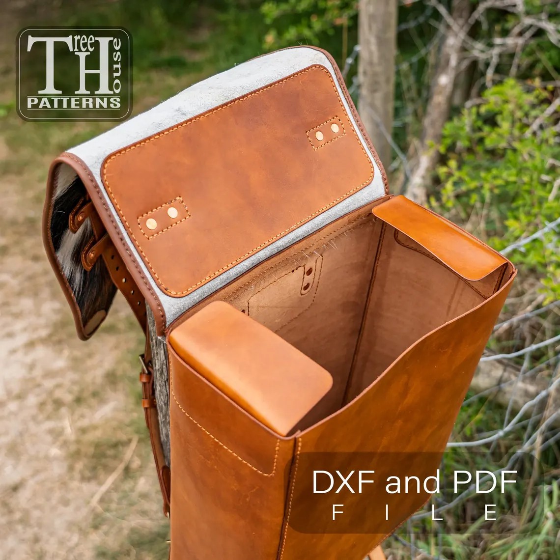 图片[3]-手工皮具图纸 双肩背包tr095-皮圈圈手工皮具图纸