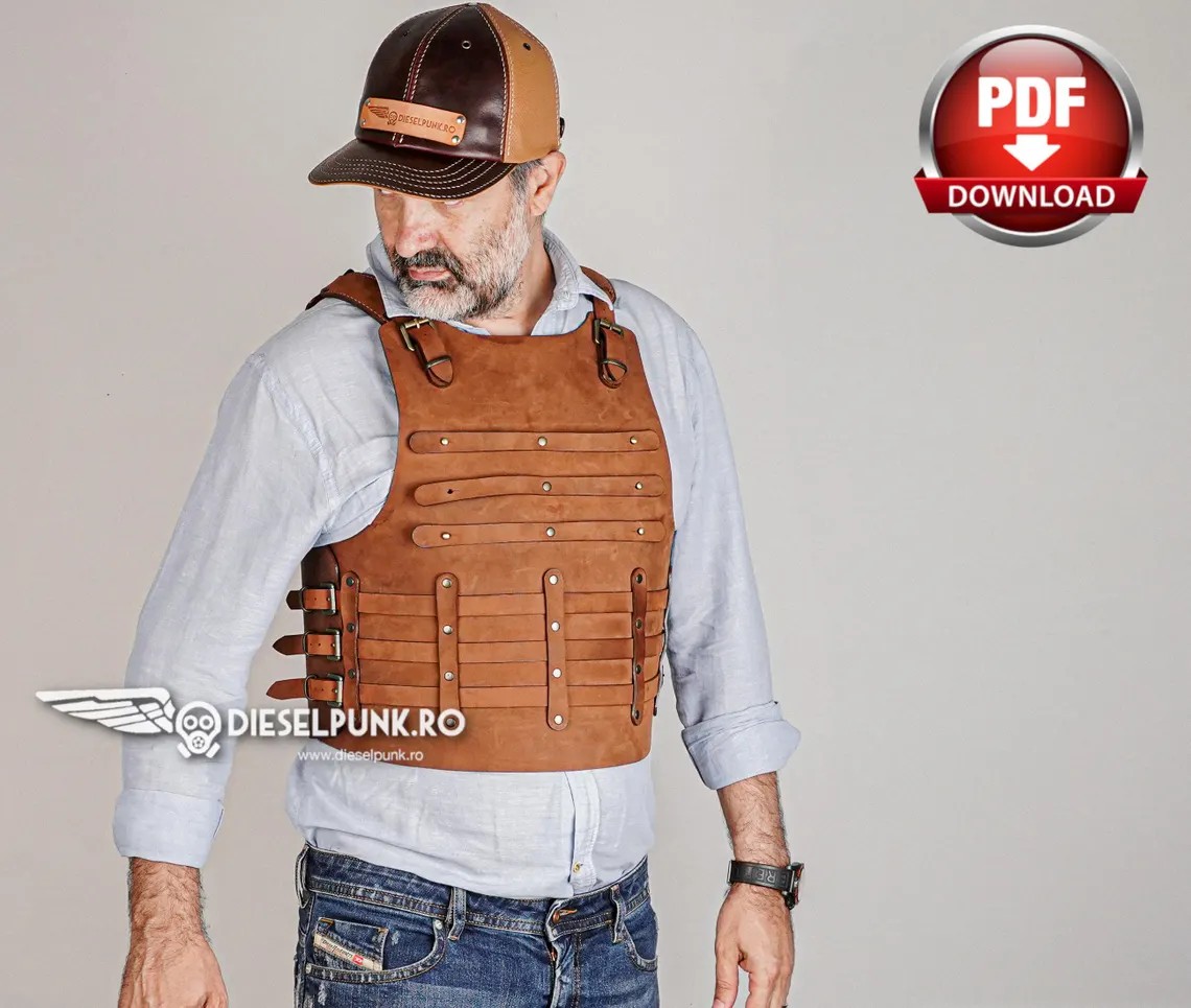 图片[2]-手工皮具图纸 战术马甲di197-皮圈圈手工皮具图纸