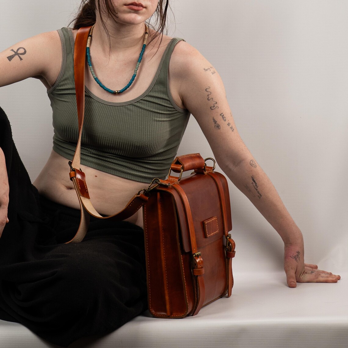 图片[2]-手工皮具图纸 挎公文包vp215-皮圈圈手工皮具图纸