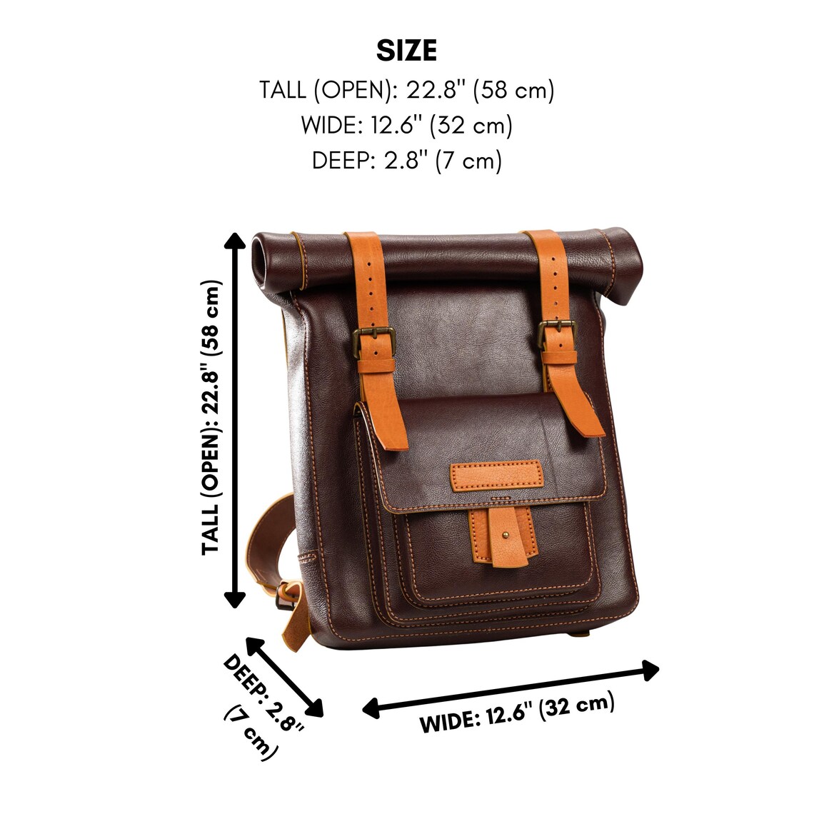 图片[3]-手工皮具图纸 卷轴双肩包vp216-皮圈圈手工皮具图纸