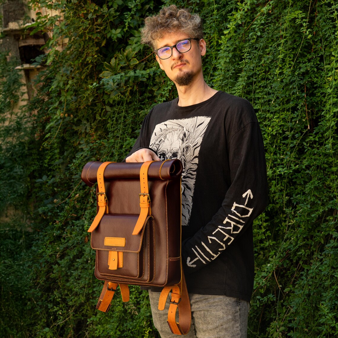 图片[2]-手工皮具图纸 卷轴双肩包vp216-皮圈圈手工皮具图纸