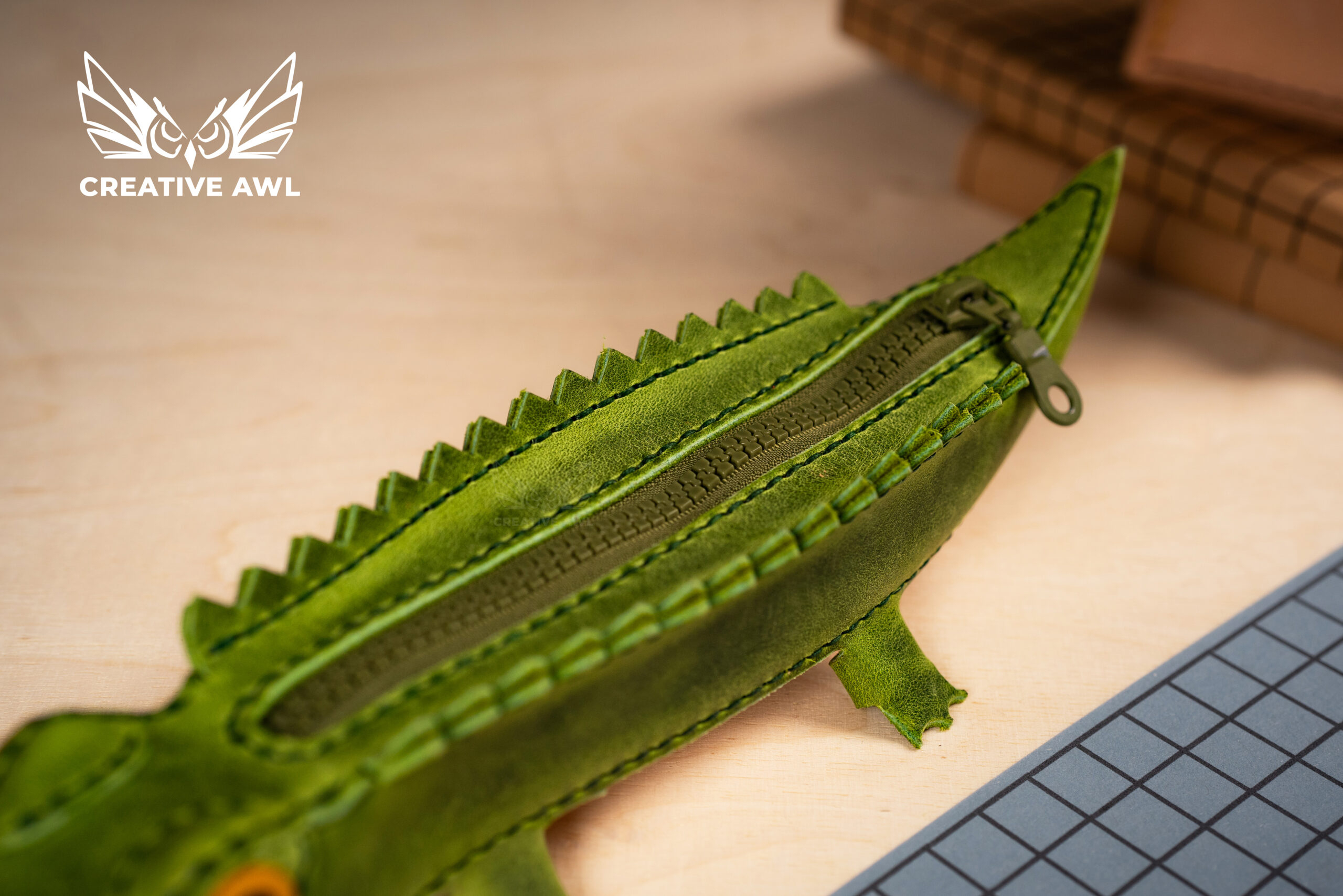 图片[2]-手工皮具图纸 鳄鱼笔袋ca238-皮圈圈手工皮具图纸