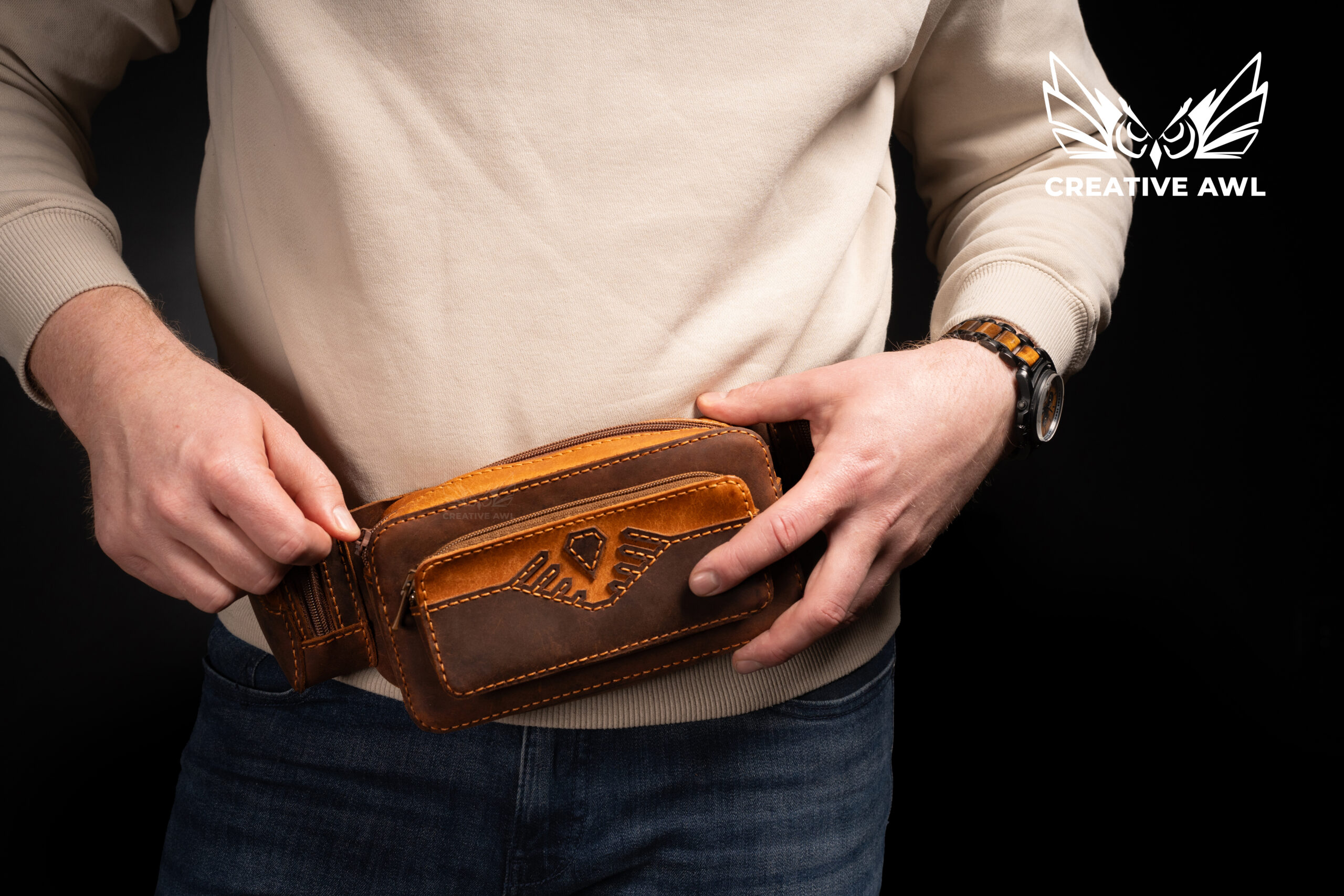 图片[2]-手工皮具图纸 胸挎包ca241-皮圈圈手工皮具图纸