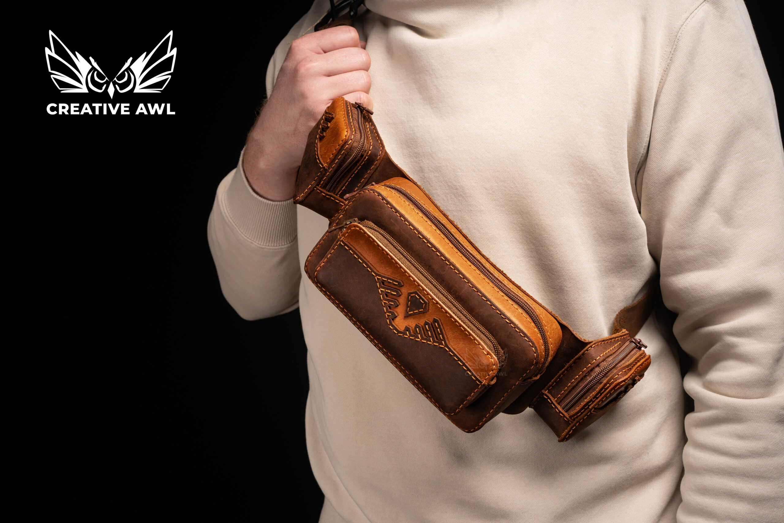 图片[3]-手工皮具图纸 胸挎包ca241-皮圈圈手工皮具图纸