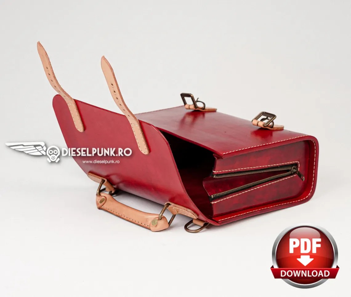 图片[2]-手工皮具图纸 邮差包di200-皮圈圈手工皮具图纸