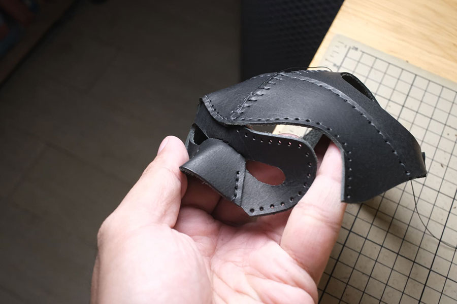 DIY制作猫头面具-皮圈圈手工皮具图纸