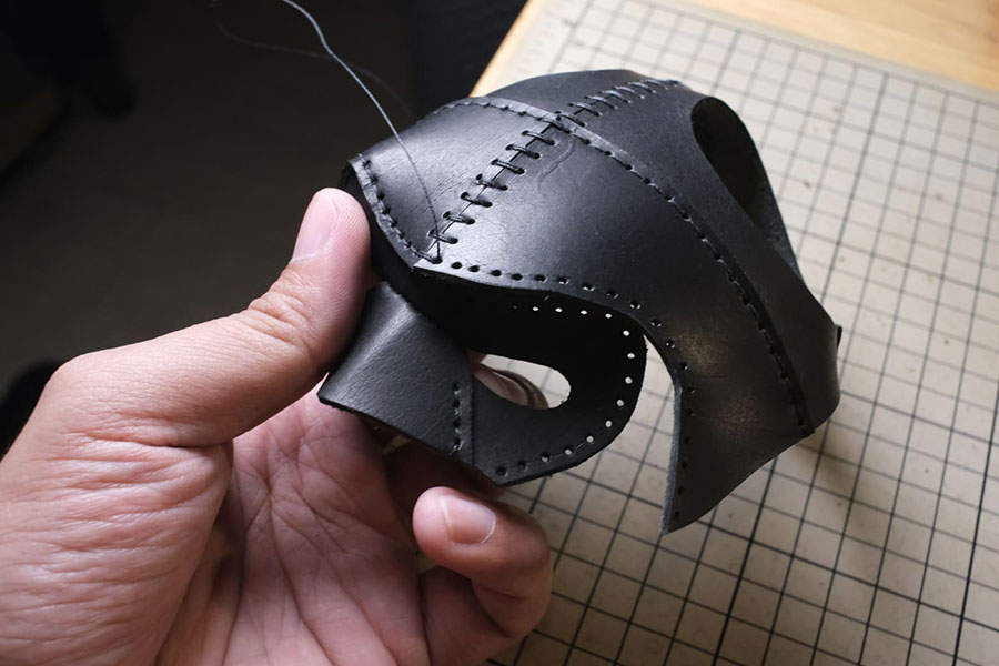 DIY制作猫头面具-皮圈圈手工皮具图纸