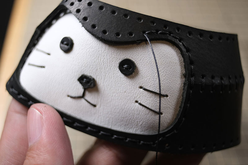 图片[19]-达摩猫咪不倒翁制作教程-DIY手工帖子圈子-皮具教程-皮圈圈手工皮具图纸