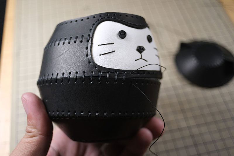 图片[7]-达摩猫咪不倒翁制作教程-DIY手工帖子圈子-皮具教程-皮圈圈手工皮具图纸