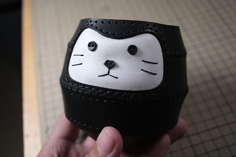 图片[6]-达摩猫咪不倒翁制作教程-DIY手工帖子圈子-皮具教程-皮圈圈手工皮具图纸