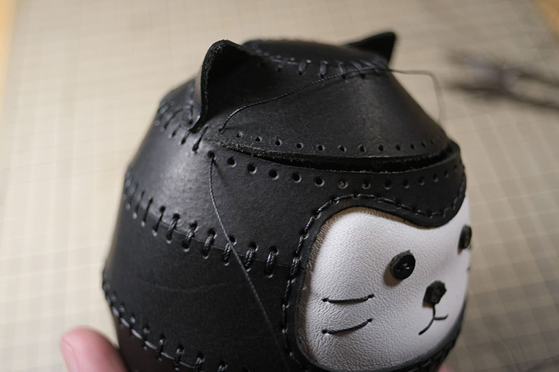 图片[3]-达摩猫咪不倒翁制作教程-DIY手工帖子圈子-皮具教程-皮圈圈手工皮具图纸