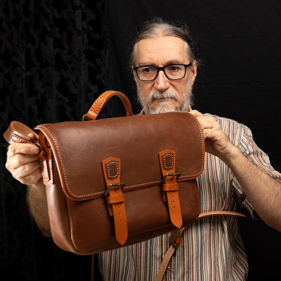 图片[2]-手工皮具图纸 邮差包vp221-皮圈圈手工皮具图纸