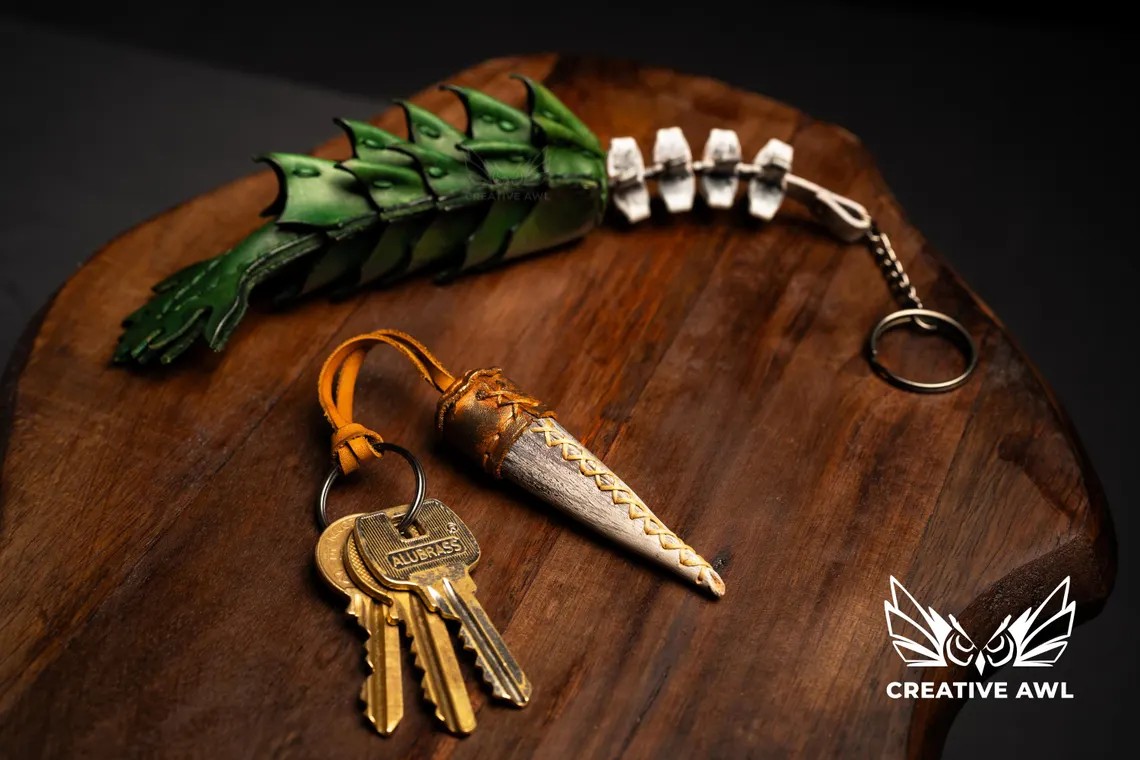 图片[3]-手工皮具图纸 龙骨挂件ca244-皮圈圈手工皮具图纸