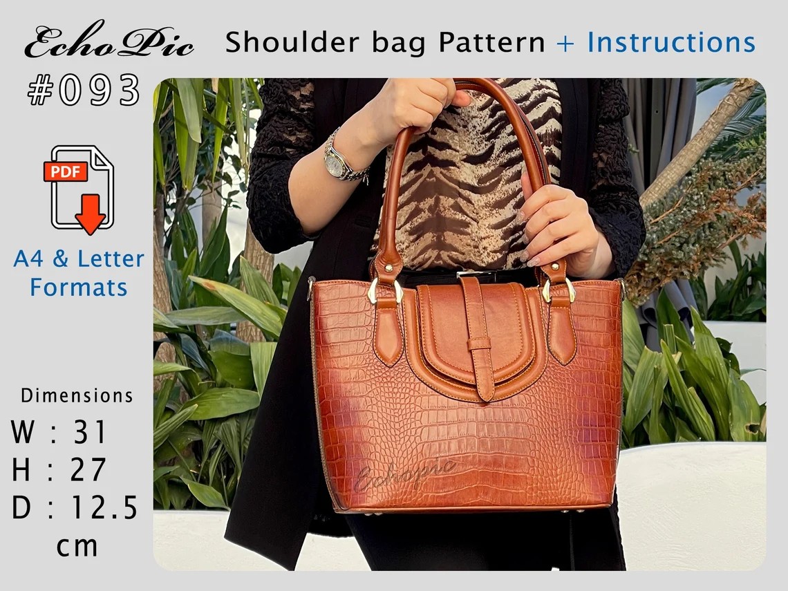 图片[2]-手工皮具图纸 托特包ec037-皮圈圈手工皮具图纸