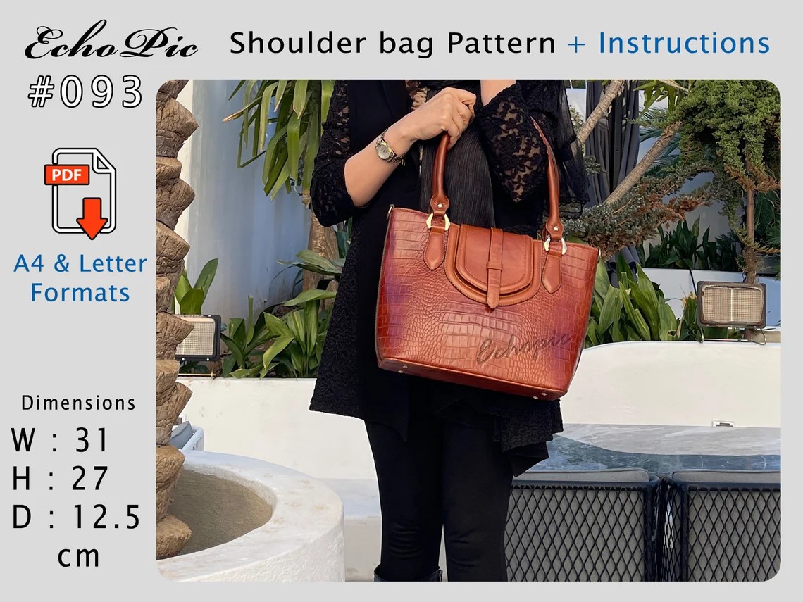 图片[3]-手工皮具图纸 托特包ec037-皮圈圈手工皮具图纸