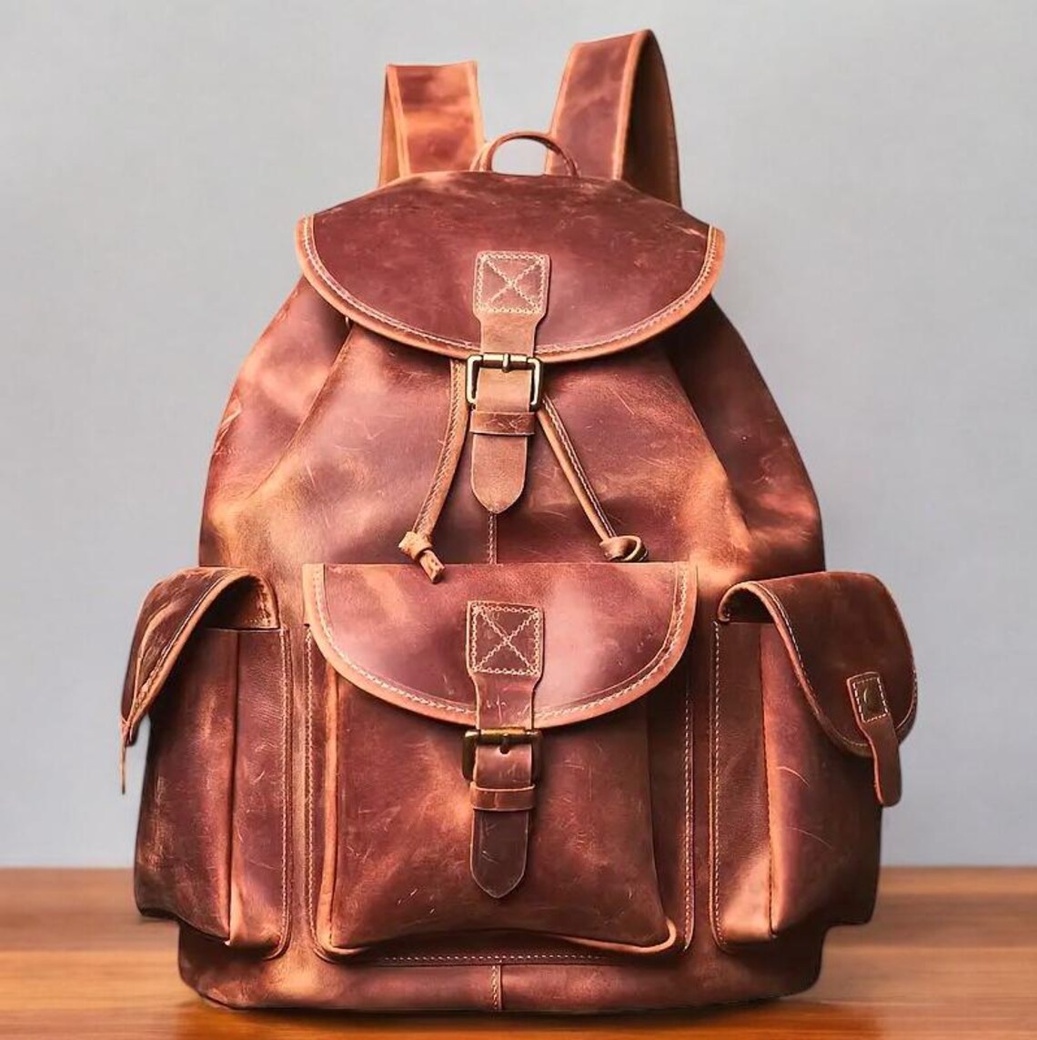 图片[3]-手工皮具图纸 伞兵背包fl030-皮圈圈手工皮具图纸