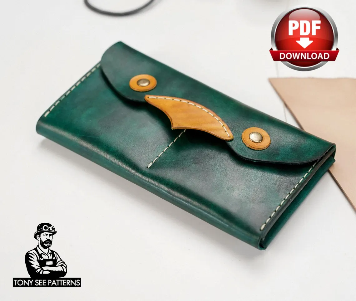 手工皮具图纸 手拿卡包di201-皮圈圈手工皮具图纸