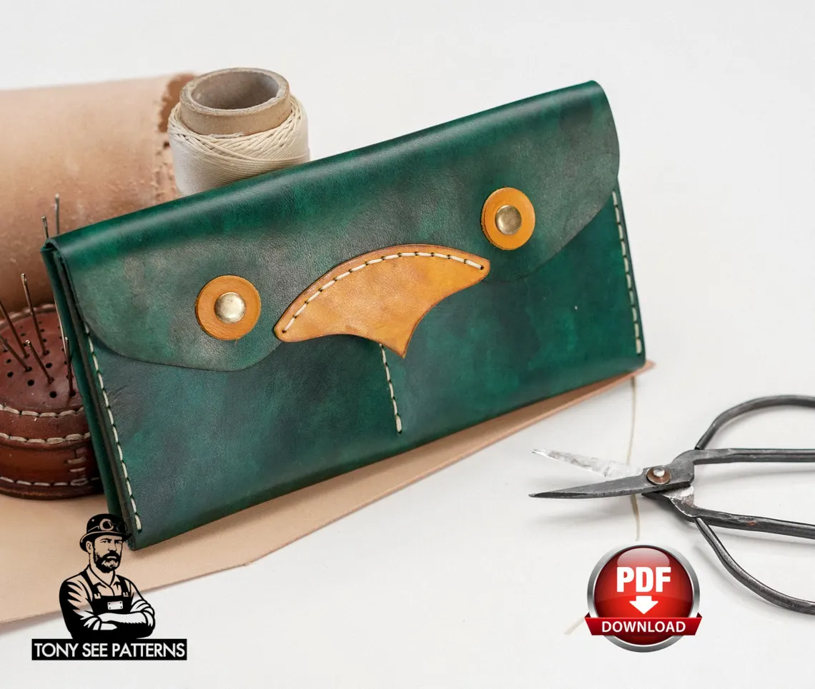 图片[3]-手工皮具图纸 手拿卡包di201-皮圈圈手工皮具图纸