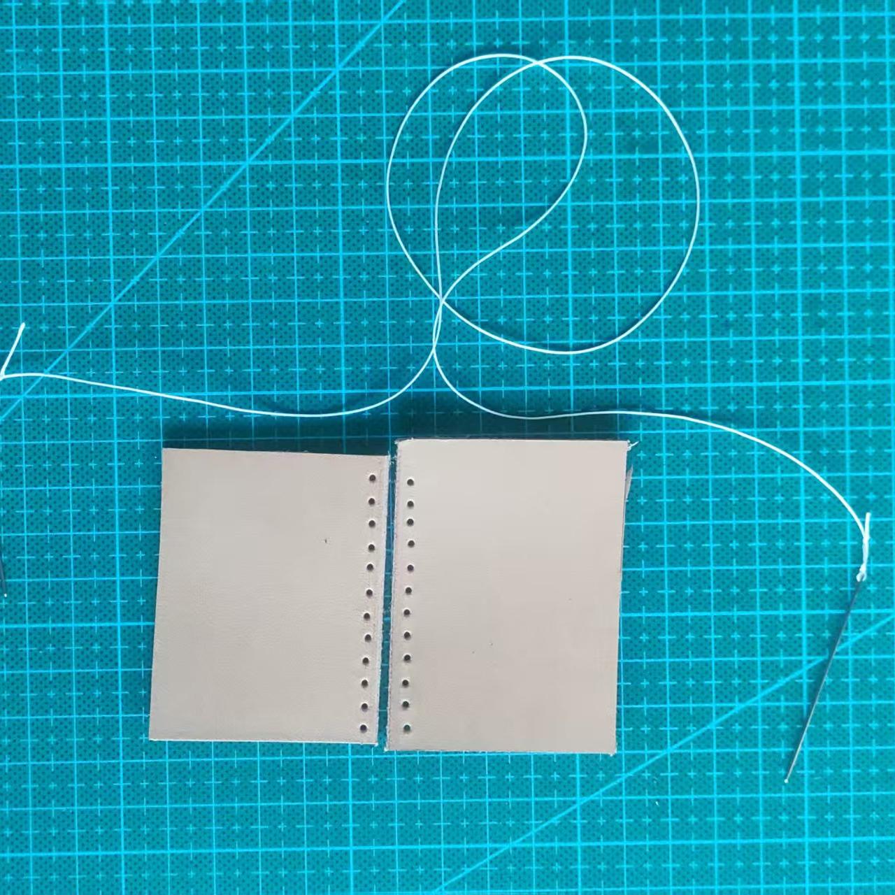 皮革十字缝线法 打造坚固的十字装饰缝线-皮圈圈手工皮具图纸